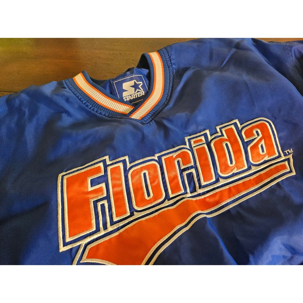 Starter Windbreaker Pullover Mens XL Blue Florida Gators Vintage V-Neck Jacket